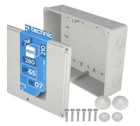 EDO Scatola da Parete IP65 Stagna 280x210x74 mm Grigia