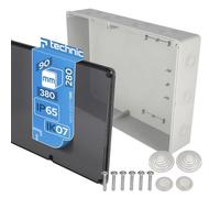 EDO Scatola da Parete IP65 Stagna 380x280x90 mm Grigia trasparente