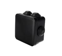 EDO Scatola di Derivazione da Superficie 70x70x45 mm Nero IP55 Impermeabile - Coperchio a Scatto - Cassetta Elettrica Halogen Free Resistente ai Raggi UV - per Interni ed Esterni