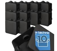 EDO Set 10x Scatola da Parete IP44 Impermeabile 94x94x47 mm Nera