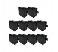 EDO Set 10x Scatola da Parete IP54 Ermetica 75x75x41 mm Nera