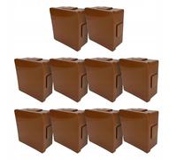 EDO Set 10x Scatola da Parete IP55 Impermeabile 86x86x40 mm Marrone