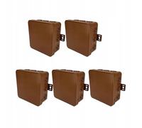 EDO Set 5x Scatola da Parete IP54 Ermetica 100x100x41 mm Marrone