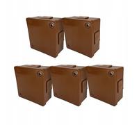 EDO Set 5x Scatola da Parete IP55 Impermeabile 86x86x40 mm Marrone