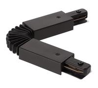 EDO - Sistema SEVA - Connettore Flessibile per Binario da Soffitto Nero - Prolunga Flessibile per Profilo Luminoso Monofase - SEVA Flex Connector Black, IP20 Illuminazione a Binario