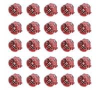 EDO Technic - Scatola Elettrica da Incasso di Collegamento Piatta FI60 - Profondità 45 mm - Scatola da Parete Rossa con Viti per Muri in Cartongesso - 25 Pezzi