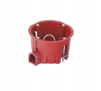 EDO Technic - Scatola Elettrica da Incasso di Collegamento Piatta FI60 - Profondità 45 mm - Scatola da Parete Rossa con Viti per Muri in Cartongesso - 1 Pezzo