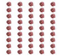 EDO Technic - Scatola Elettrica da Incasso di Collegamento Piatta FI60 - Profondità 45 mm - Scatola da Parete Rossa con Viti per Muri in Cartongesso - 50 Pezzi