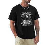 edoni Big Lebowski T-Shirt Mens The Dude El Duderino Movie Unisex Top Jeff Bridges Black L