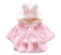 EDOTON Giacca del Mantello del Cappotto di Inverno Della Pelliccia Della Neonata Vestiti Caldi Spessi (12-24 Mesi, Rosa)