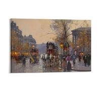 Edouard Cortes-The Madeleine-Bastille Terminus in Parigi Art Poster Stampa su tela Decorazione da parete Foto Home Modern Decorative P