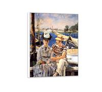 Édouard Manet Famoso Arte Murale Quadro Stampa su Tela-Bianca Cornice Quadri Moderni Soggiorno-Riproduzione(coppia) 70x90cm