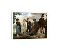 Édouard Manet Famoso Arte Murale Quadro Stampa su Tela-Bianca Cornice Quadri Moderni Soggiorno-Riproduzione(Vecchio musicista) 70x90cm