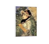 Édouard Manet Famoso Arte Murale Quadro Stampa su Tela-Bianca Cornice Quadri Moderni Soggiorno-Riproduzione(primavera) 50x70cm