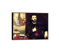 Édouard Manet Famoso Arte Murale Quadro Stampa su Tela-Nera Cornice Quadri Moderni Soggiorno-Riproduzione(Ritratto di uomo) 50x65cm