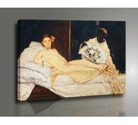 Edouard Manet Olympia Quadro Stampa su Tela Cotone Vernice Pennellate