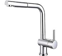 Edouard Rousseau - Miscelatore lavello Matsouko - Doccetta estraibile, Aeratore riduttore di flusso, Dado di bloccaggio rapido a mano - 320 (altezza) x 220 mm (Saillie) - Cromato