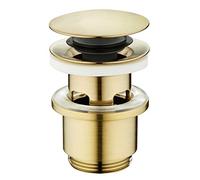 Edouard Rousseau Piletta Lavabo Clic-Clac, diam. 63 mm, certificato NF, con Troppo Pieno, Standard, Finitura Ottone Spazzolato