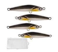 EDouces - Esche da pesca artificiali simulate, 4 pezzi di esche da pesca artificiali simulate | esche artificiali in metallo, per bar, pesce gatto, acqua salata, acqua dolce, ghiaccio, lago, fiume