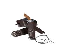Edozos Set di fondina per pistola da cowboy occidentale per adulti, effetto pelle marrone, per cosplay da sceriffo e fuorilegge, feste a tema Wild West, costume e accessorio per costume di Halloween