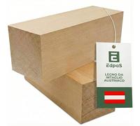 EdpaS Set da 2 Blocchi di Legno da Intaglio di Tiglio (20 x 7 x 7 cm) - Grande per Tornire e per Bambini