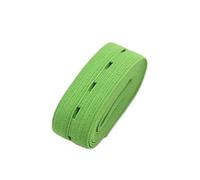 EDPEZHRMD Elastico Estensibile, Fasce Elastiche for Cucire 15/20/25/30mm Nastro in Maglia con Foro for Bottoni Multicolor 1/3 Yard(Light Green,3yard)