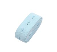EDPEZHRMD Elastico Estensibile, Fasce Elastiche for Cucire 15/20/25/30mm Nastro in Maglia con Foro for Bottoni Multicolor 1/3 Yard(Light Blue,3yard)