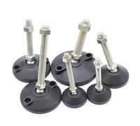 EDPEZHRMD Piedini regolabili, Piedini regolabili Filettatura M10-M24 Diametro 60mm Lunghezza 50-200mm Zincato Grigio(D60xm14x100)