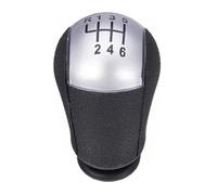 EDPOAQC Compatibile Con Ford Per Mondeo MK3 Per Fiesta MK6 Per C-MAX 2000-2008 Pomello Del Cambio Manuale A 5 O 6 Marce Con Cuffia Copri-cambio(6 Speed Silver knob)