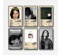 EDQMHFNV Gracie Abrams - Set di 6 poster musicali su tela per camera da letto, decorazione artistica da parete, poster e stampe 20 x 30 cm, stile 4