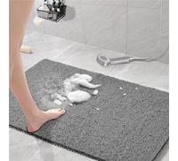 EDQPLL Non-Slip Bathtub Mat, Anti Slip Shower Mats, Fast Drying Bathtub Mats, Cushioned Bath Mat With Drain Holes,Quick Dry PVC, For Tub, Floor, Bathroom, Kitchen, Home, Hotel(Gray,40X60CM)