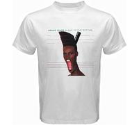 EDrecUTDEA Grace Jones Slave to The Rhythm Album Cover Men's White T-Shirt M