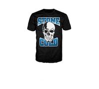 EDrecUTDEA Pougn Men's Stone Cold Steve Aun Logo T-Shirt Black L
