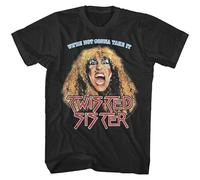 EDrecUTDEA Twisted Sister We're Not Gonna Take It Men's T Shirt Dee Snider Stay Hungry Black XL