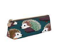 EdsfFehs Astuccio in pelle con stampa di molti ricci, borsa per cancelleria triangolare, semplice e alla moda