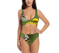 EdsfFehs Bella farfalla incandescente 1 stampa bikini set per le donne, vacanze estive costume da bagno