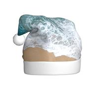 EdsfFehs Bellissimo cappello di Natale con stampa di onde dell'oceano,Copricapo per le vacanze per Capodanno,Festa di Natale,Decorazioni Cosplay