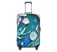 EdsfFehs Blue Fly - Copertura per valigia con stampa libellula, lavabile, leggera, alla moda per una facile identificazione, Nero , XL