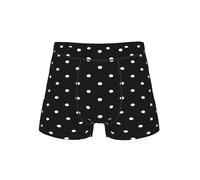 EdsfFehs Boxer da uomo con stampa a pois bianchi, biancheria intima morbida, traspirante, comoda cintura elastica, Nero , L