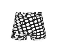 EdsfFehs Boxer da uomo con stampa a pois bianchi neri e bianchi, biancheria intima morbida, traspirante, comoda cintura elastica, Nero , M