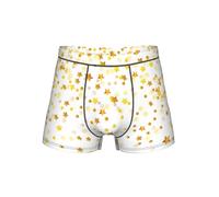 EdsfFehs Boxer da uomo con stampa di stelle e pois, biancheria intima morbida, traspirante, comoda cintura elastica, Nero , 3XL