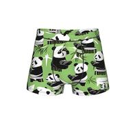 EdsfFehs Boxer da uomo con stampa in bambù con panda e mutanda,Biancheria intima morbida,Biancheria intima traspirante,Comoda cintura elastica, Nero , L