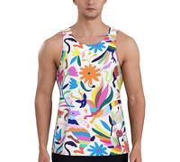 EdsfFehs Canotta da allenamento da uomo con stampa di animali messicani Otomi, comoda, traspirante, casual, Nero , M