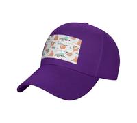 EdsfFehs Cappello da baseball marrone con stampa bradipo, unisex, in cotone, regolabile, per abbigliamento casual quotidiano all'aperto, Viola, Taglia unica