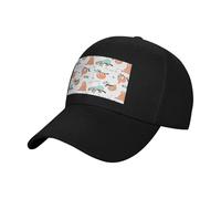 EdsfFehs Cappello da baseball marrone con stampa bradipo, unisex, in cotone, regolabile, per abbigliamento casual quotidiano all'aperto, Nero , Taglia unica