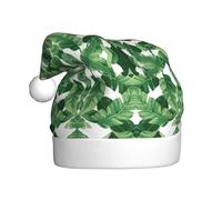 EdsfFehs Cappello di Natale con stampa di foglie di palma verdi, copricapo per Capodanno, festa di Natale, decorazioni cosplay
