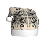 EdsfFehs Cappello di Natale con stampa di scheletro, copricapo per le vacanze per Capodanno, feste di Natale, decorazioni cosplay