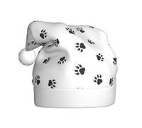 EdsfFehs Cappello di Natale con stampa di zampa di orso,Copricapo di festa per Capodanno,Festa di Natale,Decorazioni Cosplay