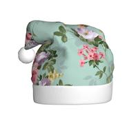 EdsfFehs Cappello di Natale con stampa peonia,Copricapo per le vacanze per Capodanno,Festa di Natale,Decorazioni Cosplay