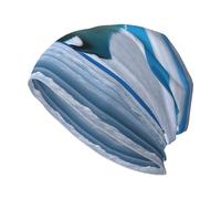 EdsfFehs Cappello lavorato a maglia con stampa di ghiaccio dell'orso polare, berretto alla moda per adulti, leggero e traspirante, nero per tutte le stagioni